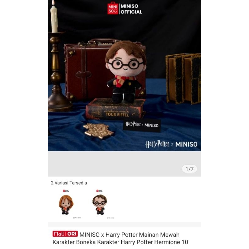 Miniso X Harry Potter Boneka Harry Potter