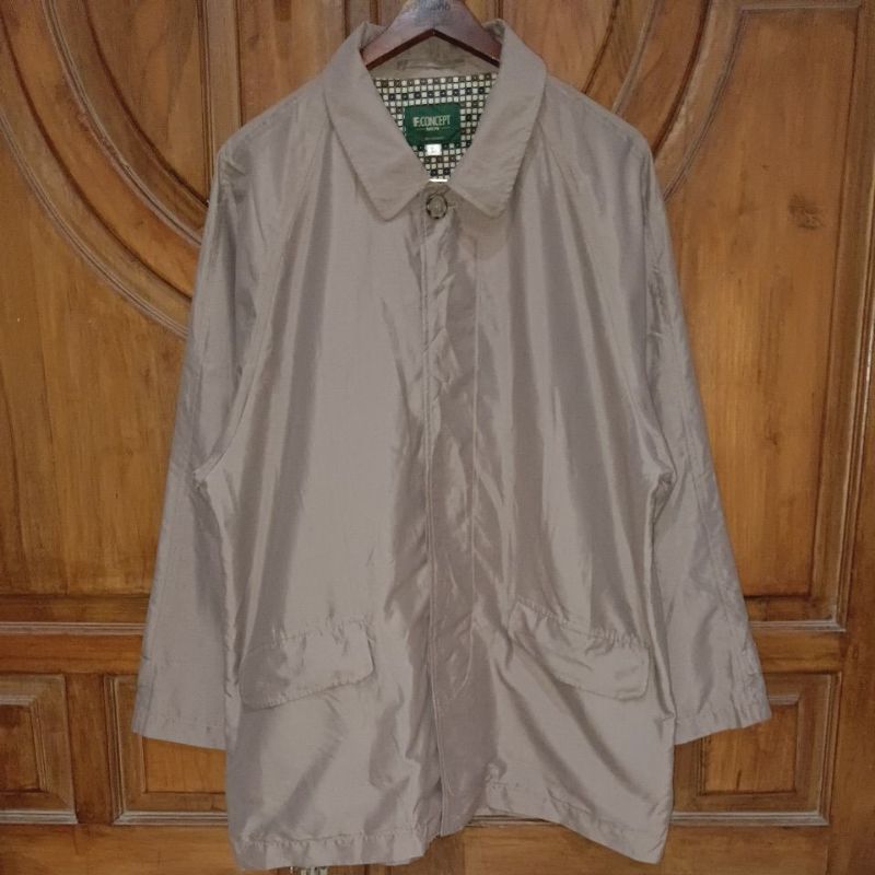 PRELOVED F.CONCEPT Jaket Coat Daily Pria Cokelat Abu Bigsize LD 120