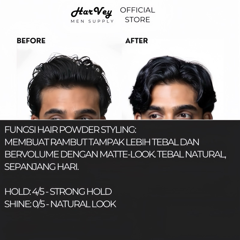 HarVey Hair Powder Premium Powder Rambut Pria & Wanita Bubuk Rambut Pria Hair Styling Powder