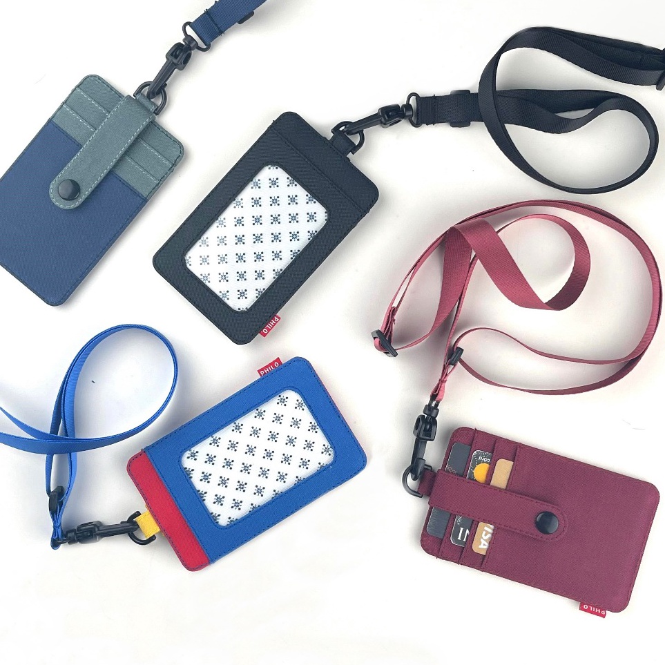 

Super Ulasan ID card holder dompet gantung name tag kartu lanyard kain polos philo