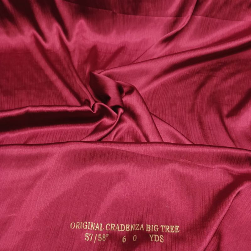 Bahan Kain Satin Cradenza Original/Satin Cradenza Polos/Cradenza Big Tree Premium