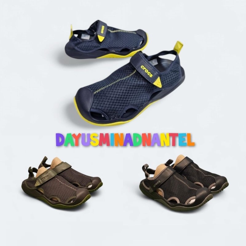 CROCS MESH / SEPATU SENDAL PRIA CROCS SWIFTWATER MESH CLOG / SENDAL CROCS PRIA