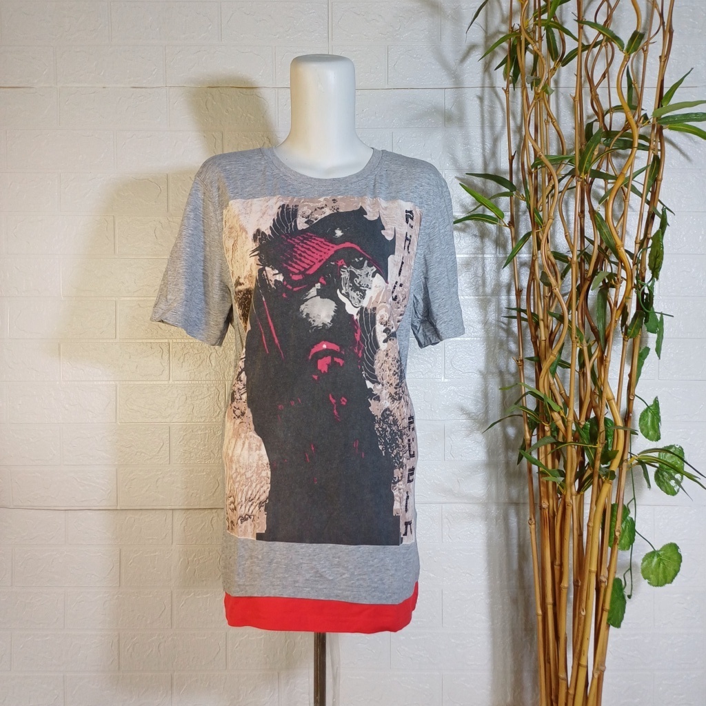 KAOS PHILIPP PLEIN SAMURAI BORN TO WIN ORIGINAL, SIZE M (SECOND BRANDED) ABU-ABU, TS0479