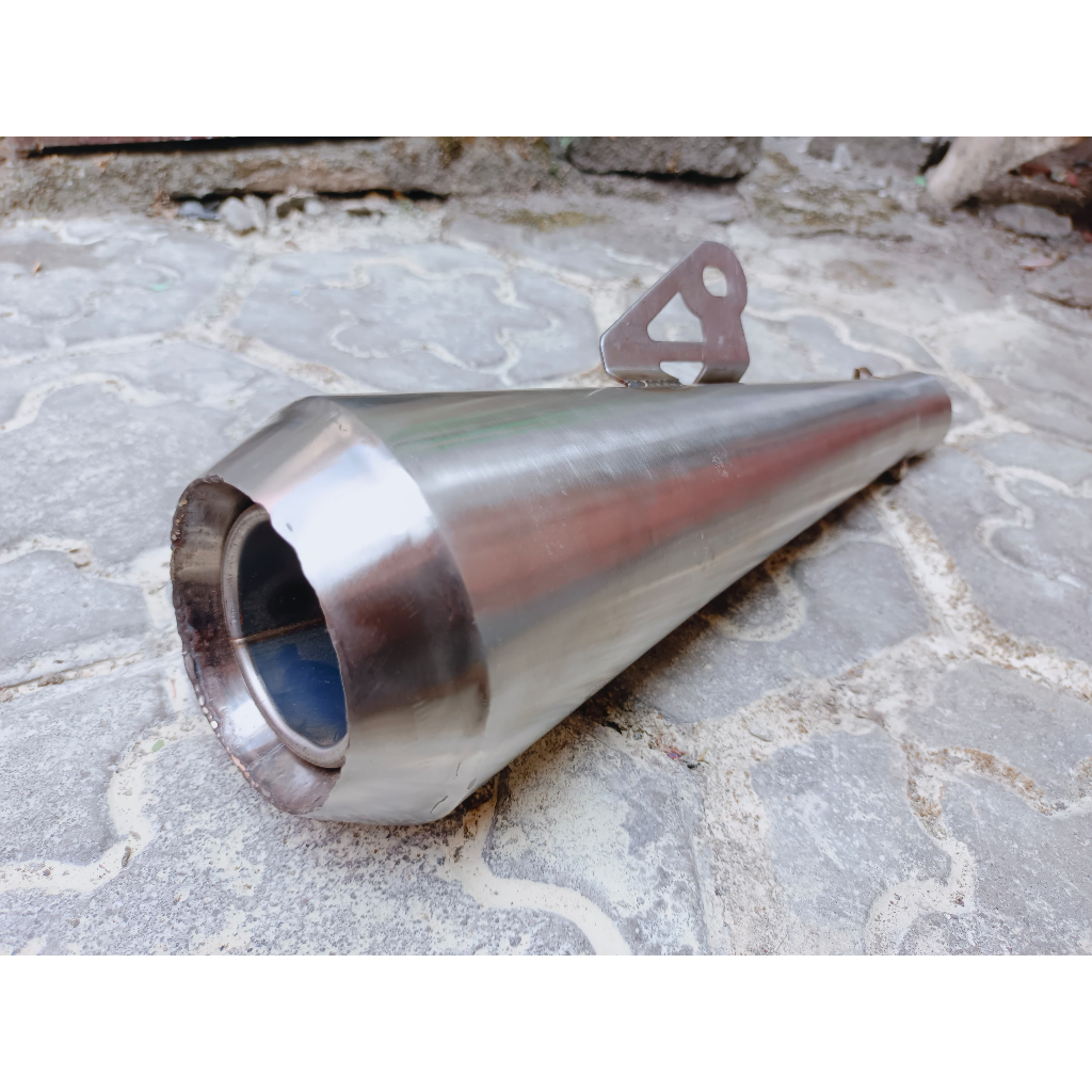 Knalpot Motor Custom Stenlis Stainles Bobber Caferacer japstyle Triumph Full Crom CB Gl Megapro