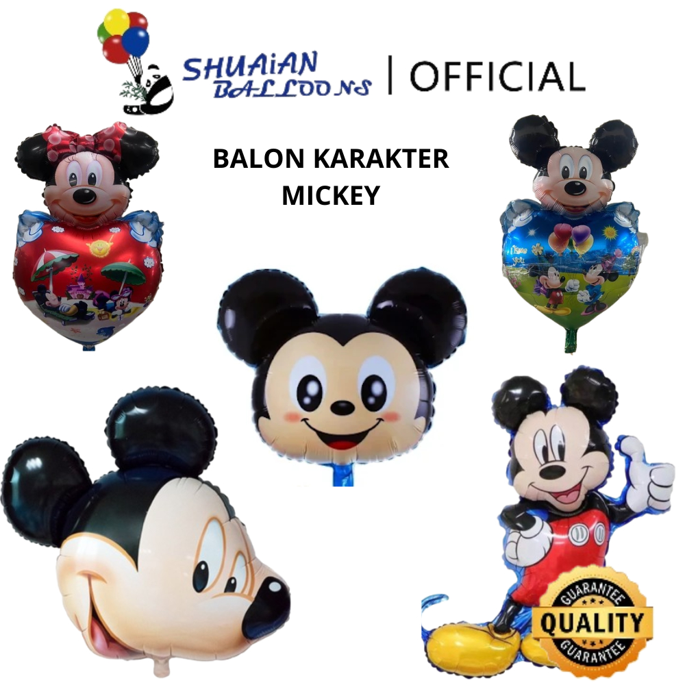 SHUAIAN Balon Foil Karakter Jumbo Disney Mickey Minnie Mouse Space / Balon Foil Mini Mickey Minnie /