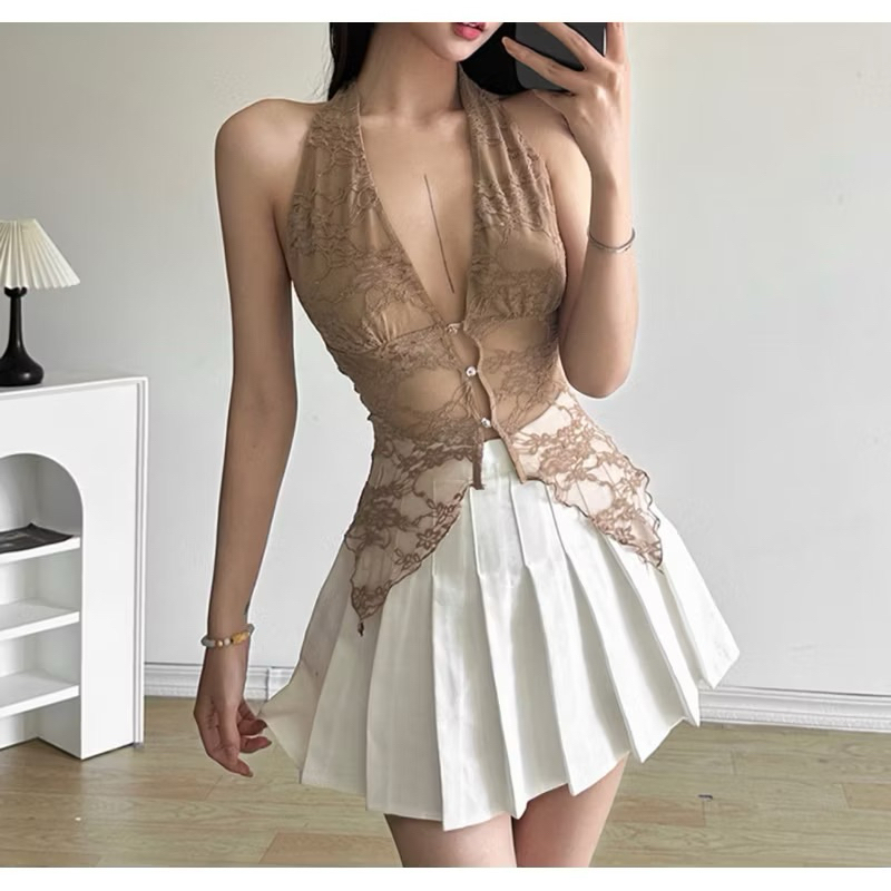 Hana top korean backless atasan wanita backless top