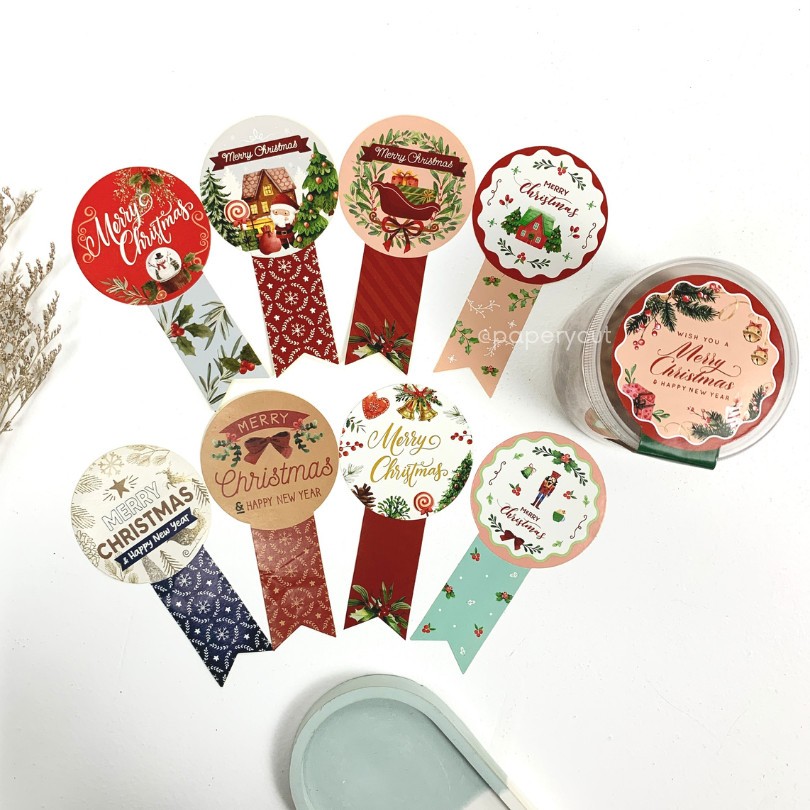 

Sticker Ribbon Natal / Christmas 7,5 x 14 cm