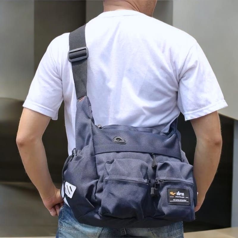 Tas Selempang Laptop 14.inch Pria Elbrus Tas Bahu Pria Tas Selempang Bahu Pria Besar Kerja Kotak Tas