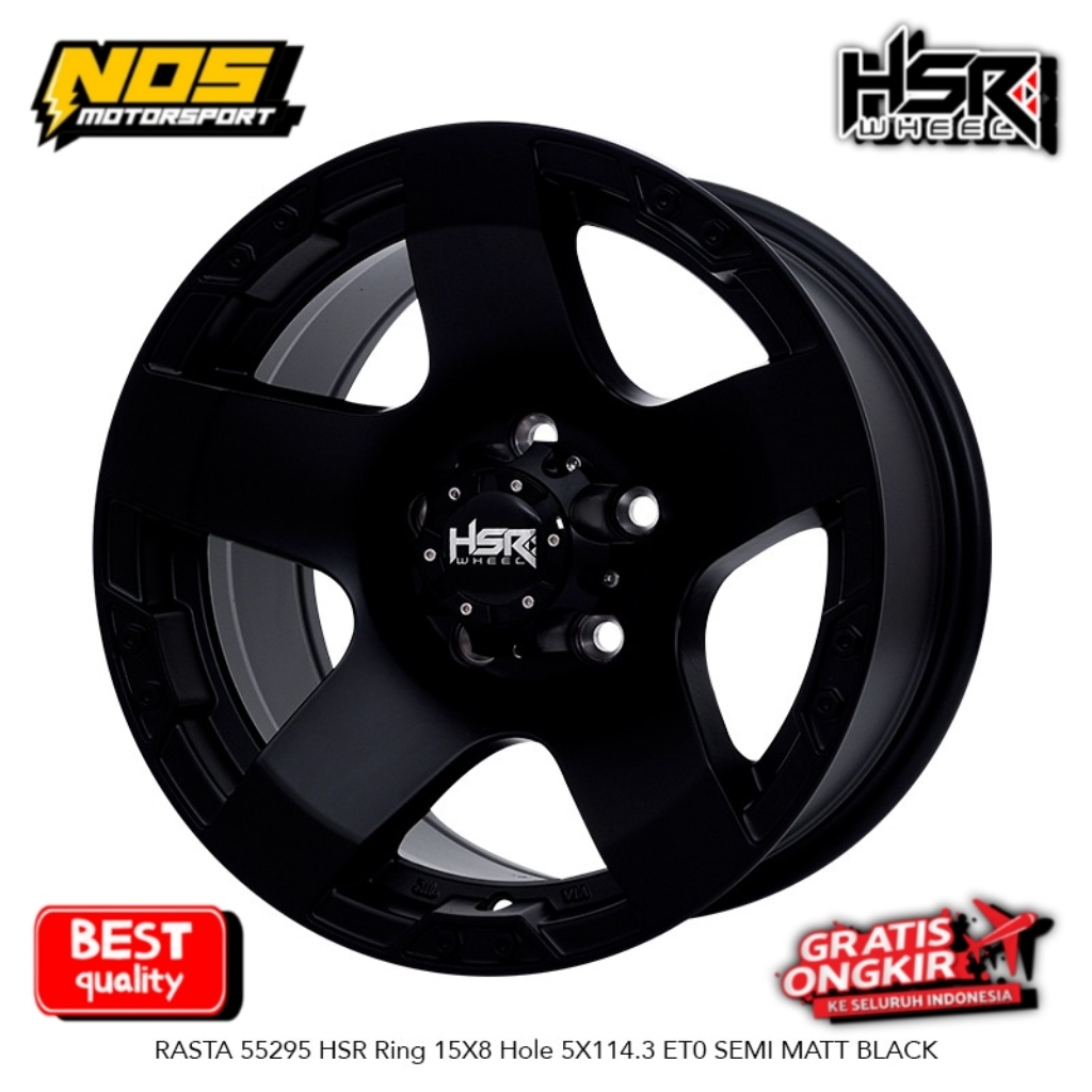 VELG MOBIL INNOVA RUSH TERIOS R15 LEBAR 8 BAUT 5X114 ET0 HSR RASTA RING 15 | VELG OFRROAD