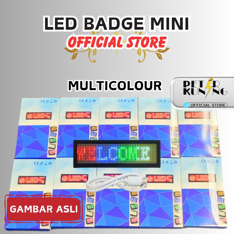 Papan Nama Led Running Text Mini Running Text miniature Name Tag Led SPOTLED