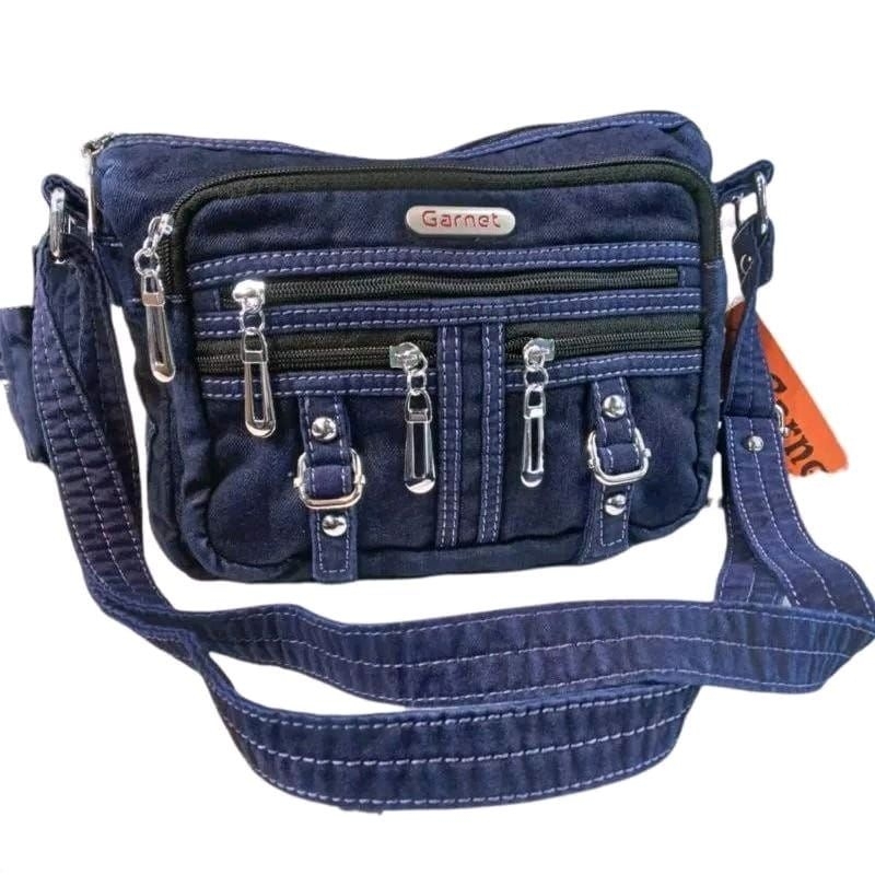 TAS SLEMPANG JEANS WANITA TAS JEANS DENIM TAS BAHU ORI GARNET