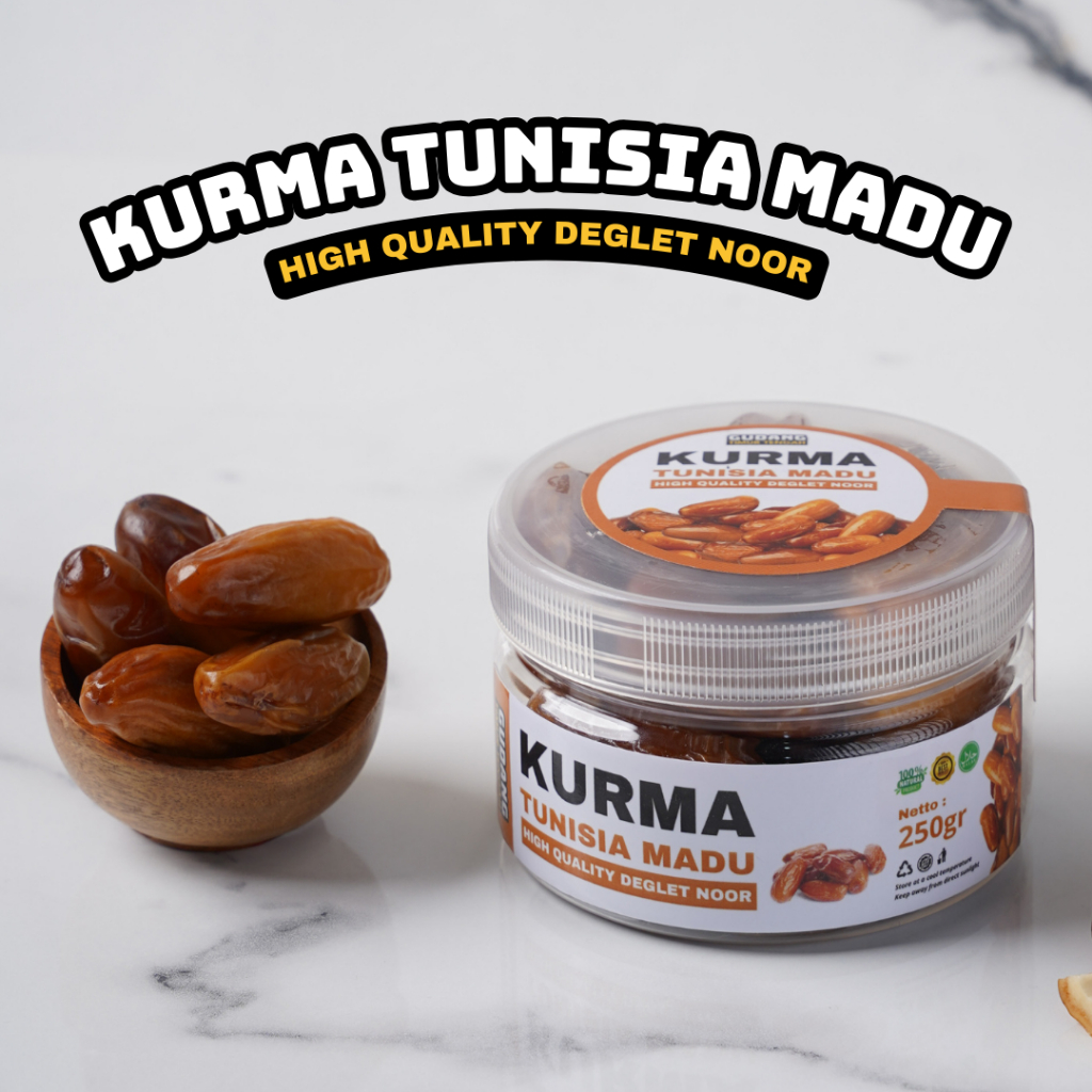 

Kurma Tunisia Madu High Quality Deglet Noor Kemasan 250gr Premium Dates By Gudang Timur Tengah