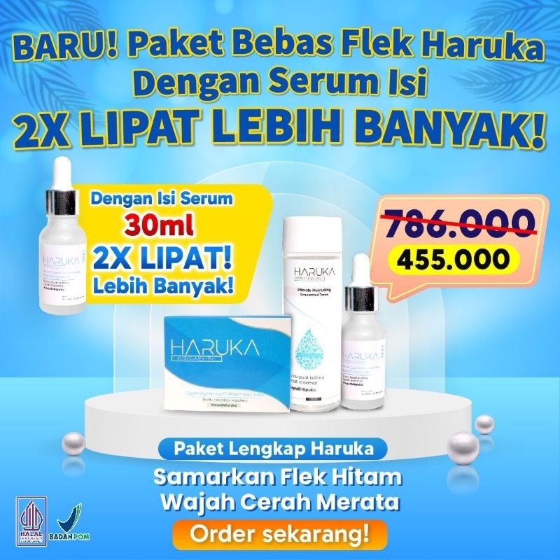Haruka Skincare Brightening Series/paket untuk penghilang flek