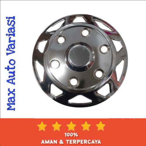 Sepasang Wheel Dop Chrome Truk Lubang 6 Bag Depan