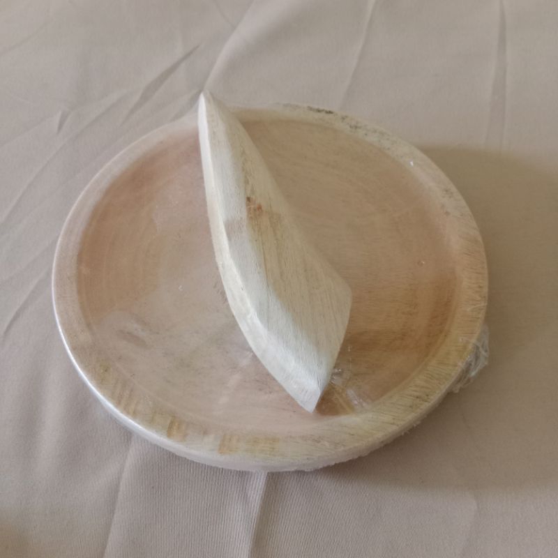 Coet Kayu Asli dan Mutu Kayu Asli / Cobek Kayu Ulekan Asli