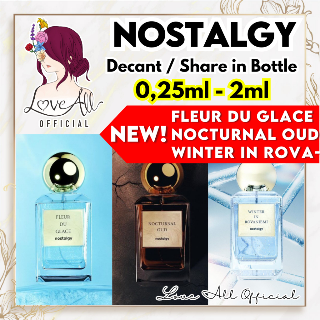 NOSTALGY 0,25 - 3ml ALL VARIANT ❤️ Decant Share in Bottle Tester Love All Official Fleur du Glace No