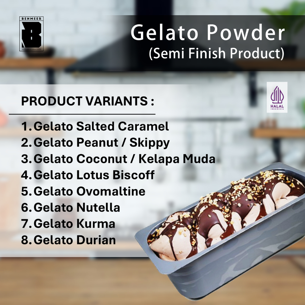 

BENMEER GELATO Semi Finish Product (Custom) - Batch 2,7kg