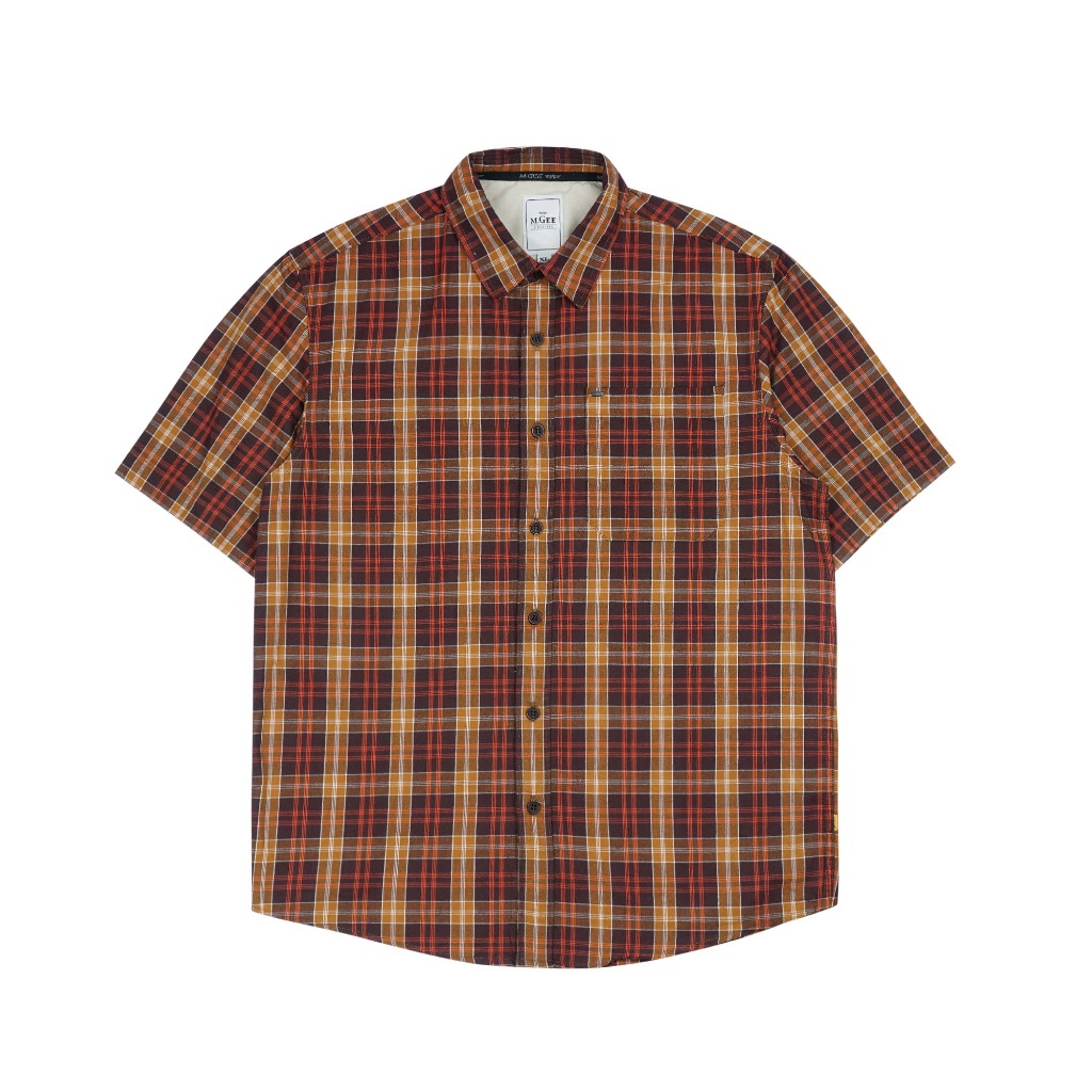Kemeja MGEE Original - Kemeja Kasual Lengan Pendek Original MGEE Alto CKKR 161 Maroon