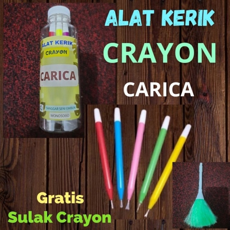 

KODE I99F Alat Kerik Gores Crayon Carica Isi 5 Bonus Kuas Crayon