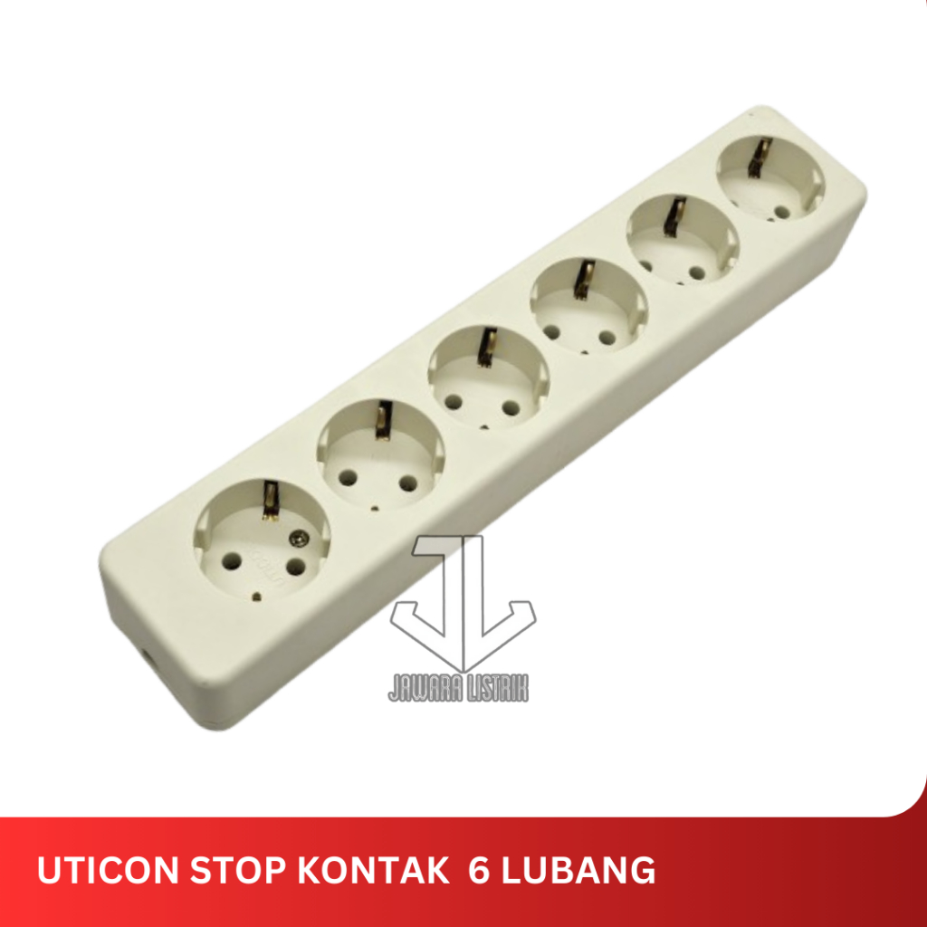 UTICON STOP KONTAK 6 LUBANG ST-168 COLOKAN TERMINAL LISTRIK