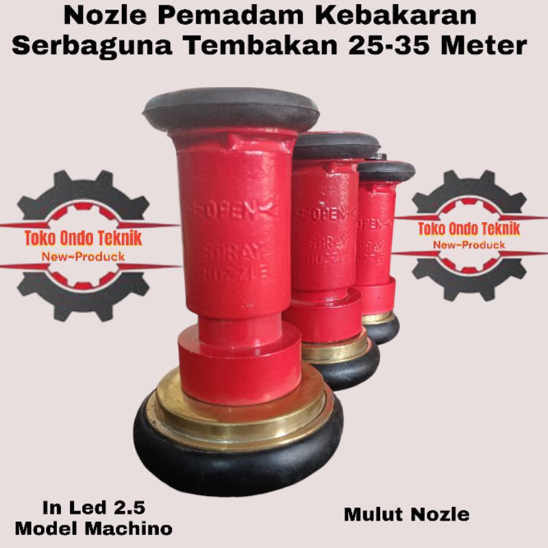 Jet Nozle Pemadam Kebakaran Serbaguna Tembakan 25-30M Coupling Machino