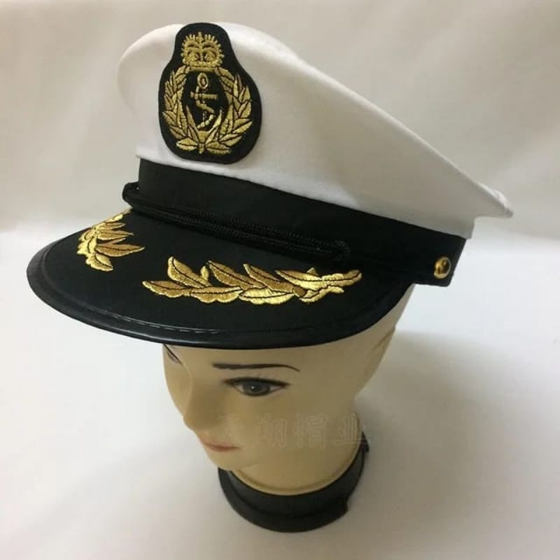 Topi Sailor Topi Pelaut Topi Kapten Pirates Bajak Laut / Topi Captain Sailor Hat