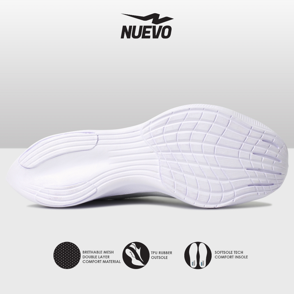 KSINIAJA.STORE NUEVO - SEPATU RUNNING NUEVO VELOCITY PUTIH SILVER OLAHRAGA JOGGING LARI PRIA