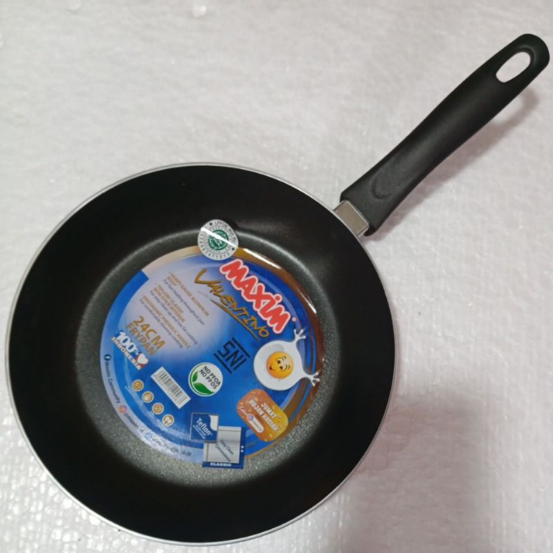 WAJAN TEFLON  DADARAN 24CM.MERK MAXIM (ORIGINAL)