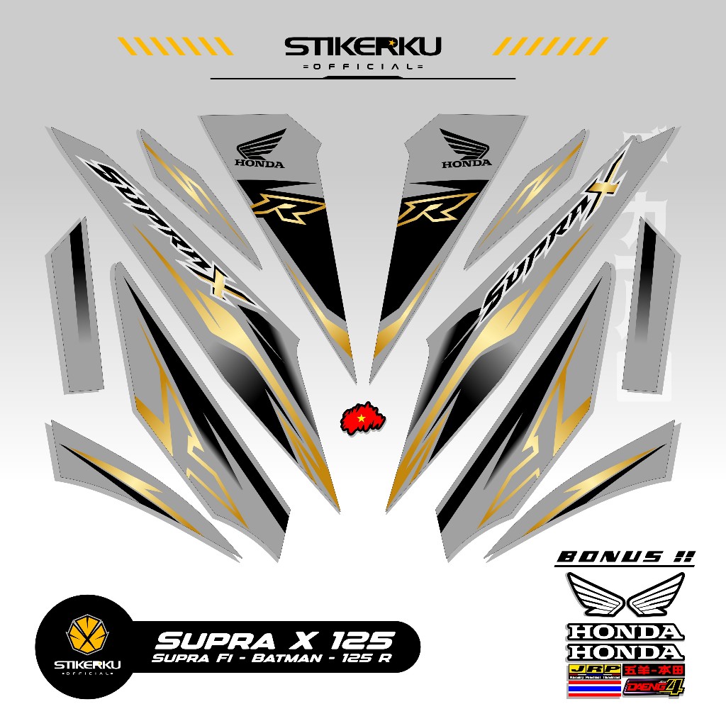 STRIPING SUPRA X 125 MOTIF X51 STIKER SUPRA BATMAN 125 2008 2013 STICKER WAVE 125 STIKERKU DECAL