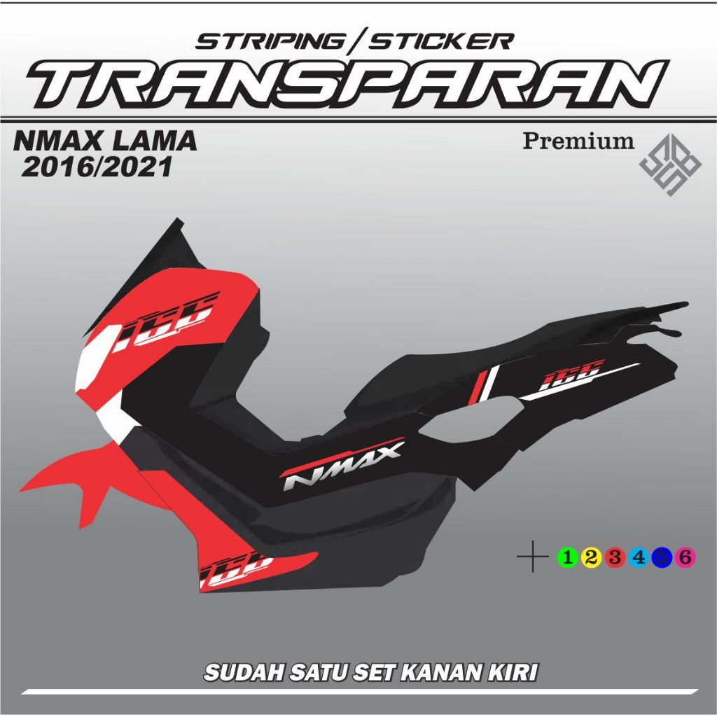 Sticker Transparan Striping Nmax Terbaru Vietnam Racing Style Livery Warna Kombinasi