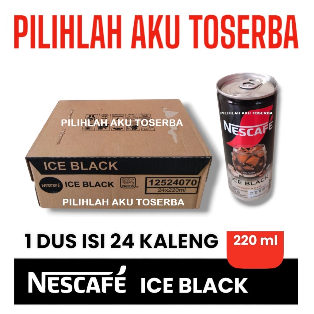 

Kopi Nescafe Kaleng ICE BLACK Can 220 ml - ( HARGA 1 DUS ISI 24 KALENG )