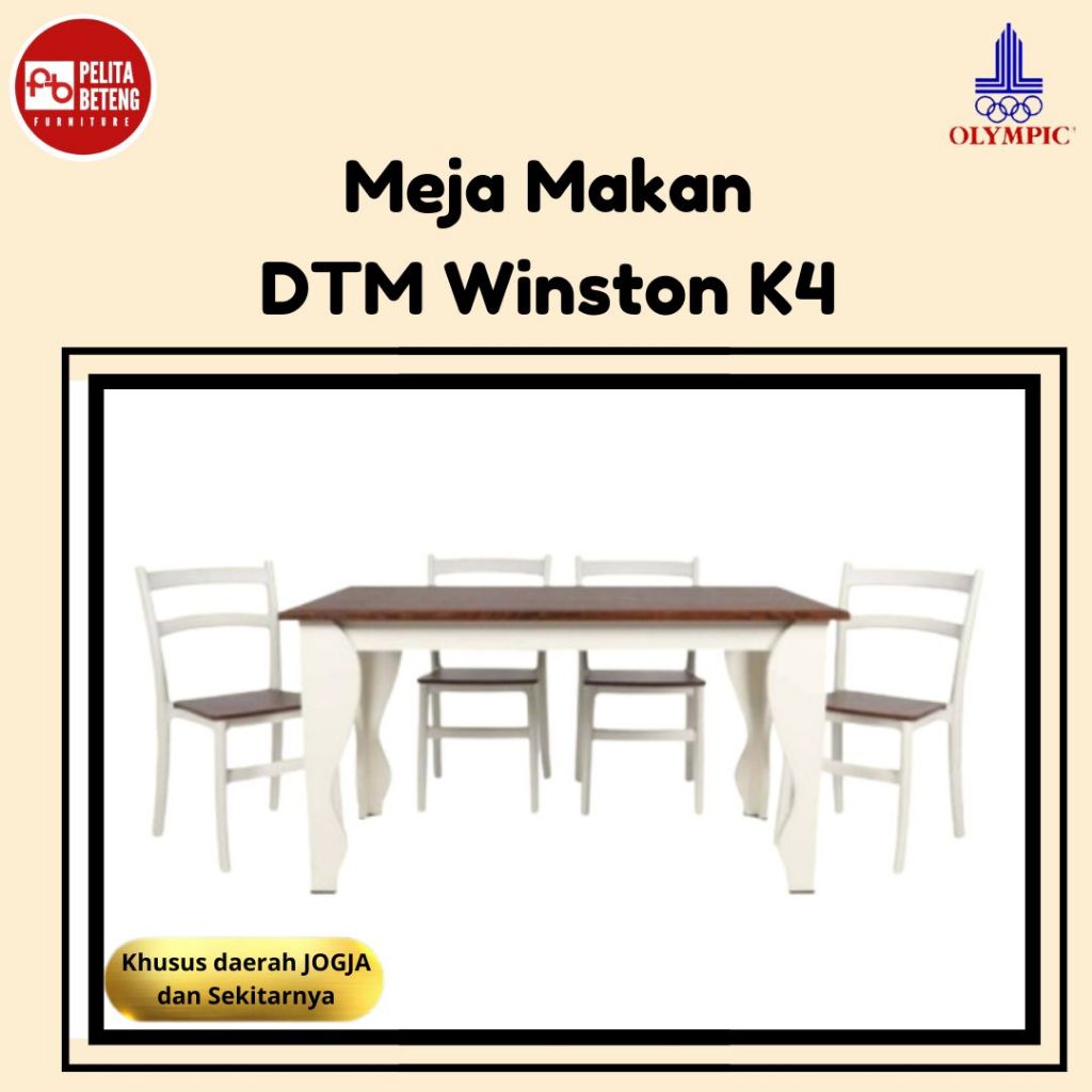 Olympic Meja Makan 4 Kursi DTM Winston