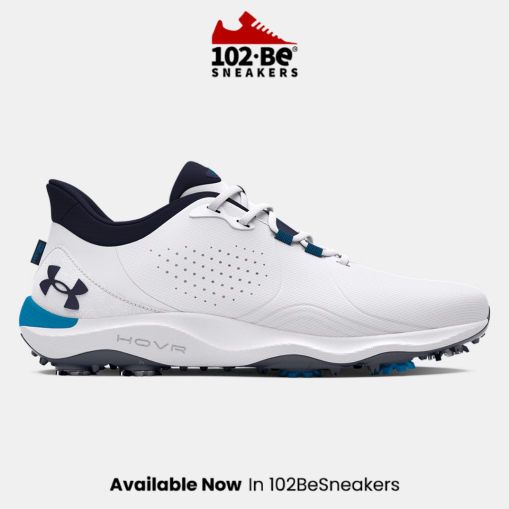 Sepatu Golf UA Men's UA Drive Pro Wide Golf Shoes - White