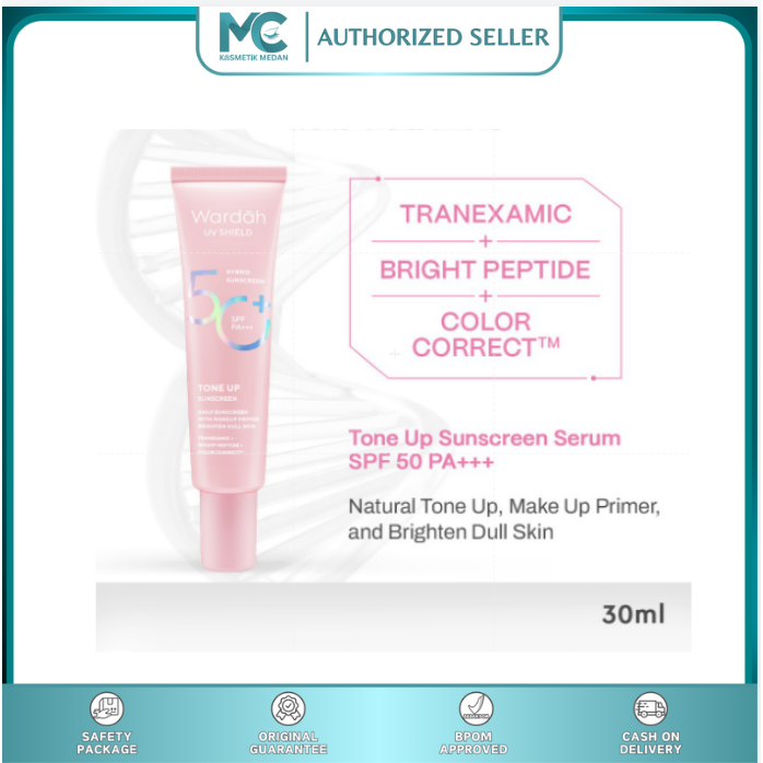 WARDAH-NEW Wardah UV Shield Tone Up Sunscreen SPF 50+ PA+++ - Sunscreen Wajah