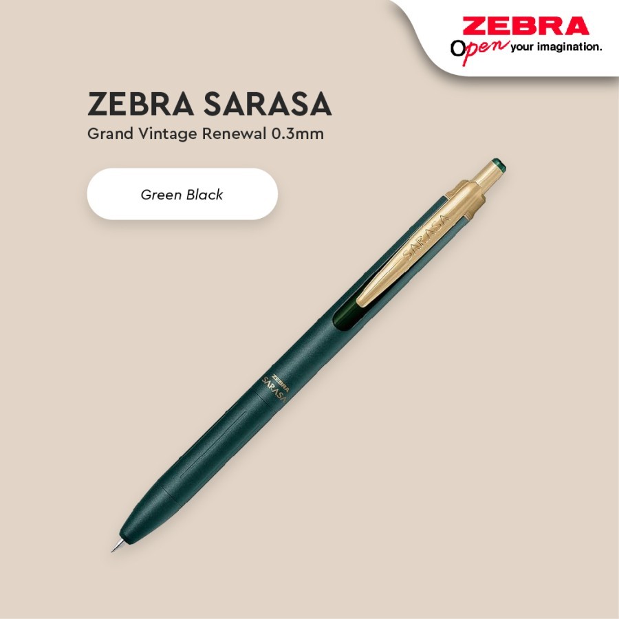 

Gramedia Kelapa Gading - Zebra Pulpen Gel Sarasa Grand 0,3mm - Vintage Series - GREENBLACK