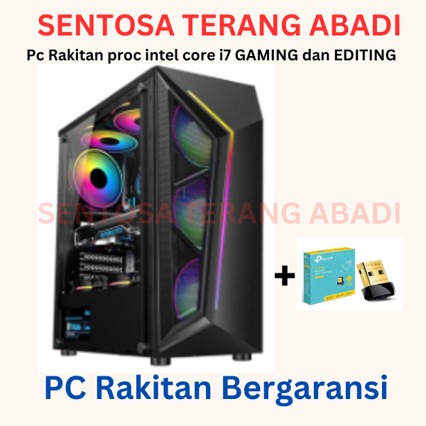 Pc rakitan intel core i7 gen 4 | VGA GT1030 gaming editing Cpu Komputer