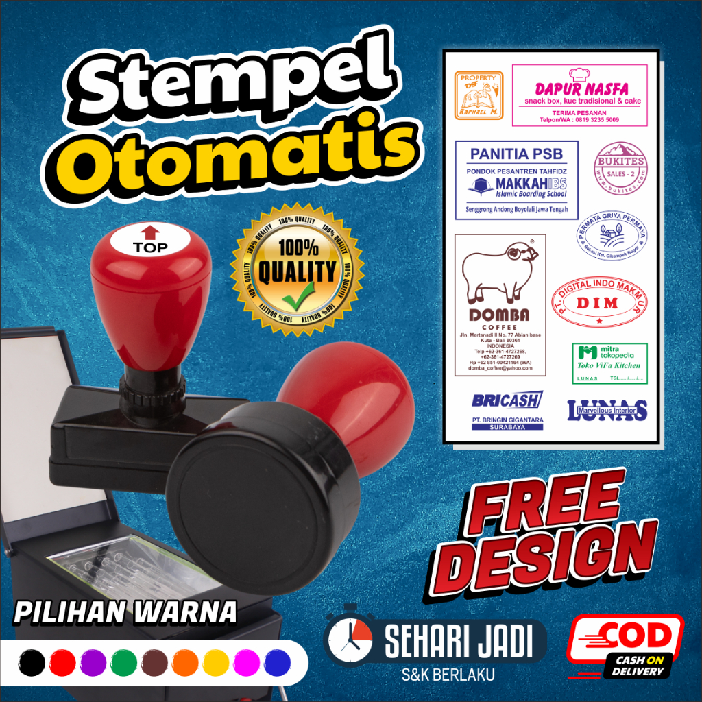 

Stempel Otomatis / Stempel Flash / Stempel Toko / Stempel Nama - Custom