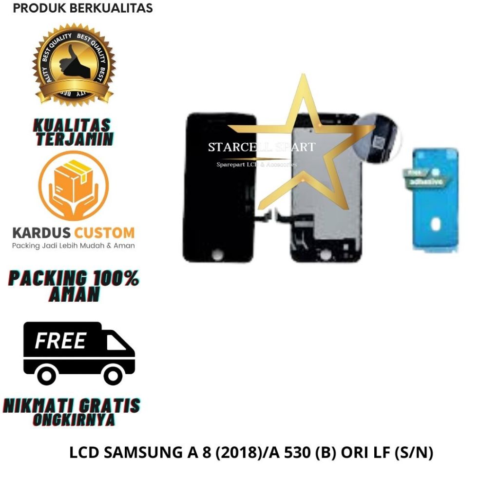 LCD SAMSUNG  A 8 (2018)/A 530 (B) ORI LF (S/N)