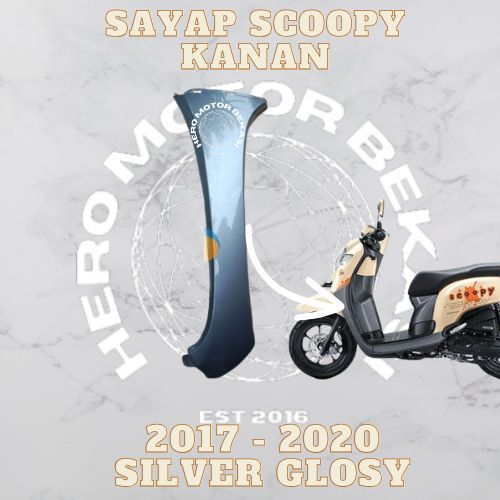 cod - sayap depan samping kanan R scoopy k93 esp donat 2018 2019 warna silver glosy non ori