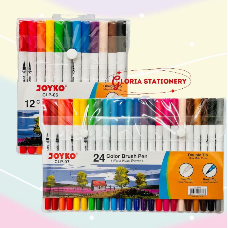 

Brush pen joyko 12 warna CLP 06/ Brush pen joyko 24 warna CLP 07