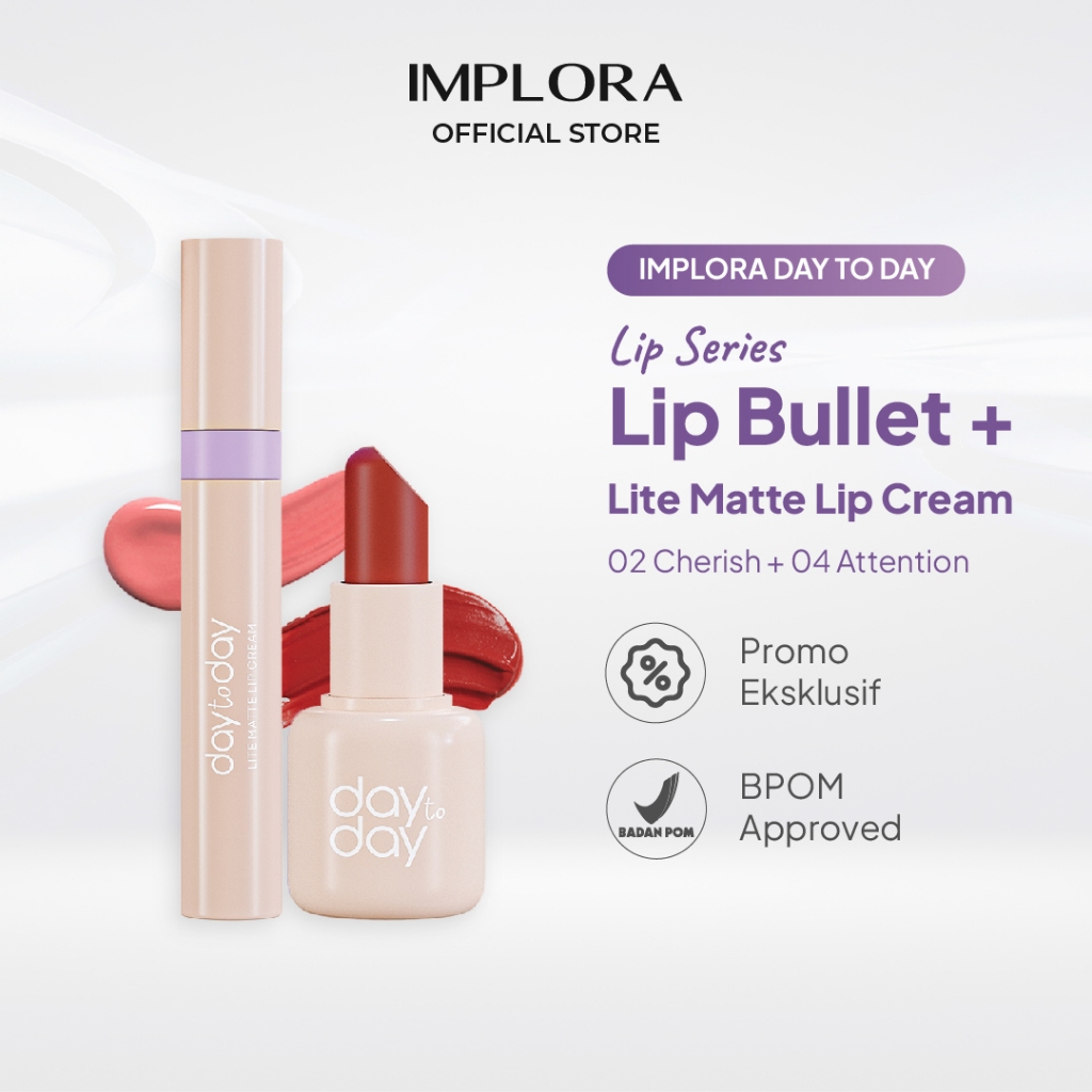 Implora Day to Day Lip Series - Lip Bullet x Lite Matte Lip Cream