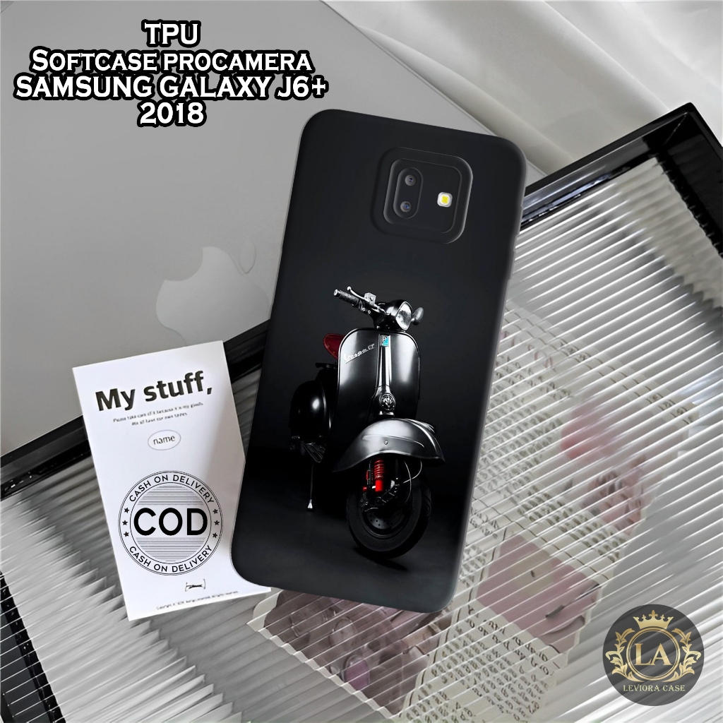 Case Samsung J6+ 2018 - Leviora Case - Fashion Case Motor - Softcase Samsung J6+ 2018 - Case Pro Cam