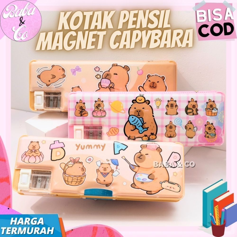 

KOTAK PENSIL CAPYBARA MAGNET 2 SISI TEMPAT PENSIL MAGNET CAPYBARA LUCU UNIK MURAH PENSIL CASE CAPYBARA MAGNET