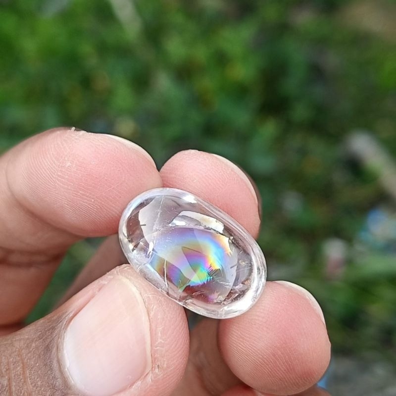 batu kecubung air pelangi asli Kalimantan