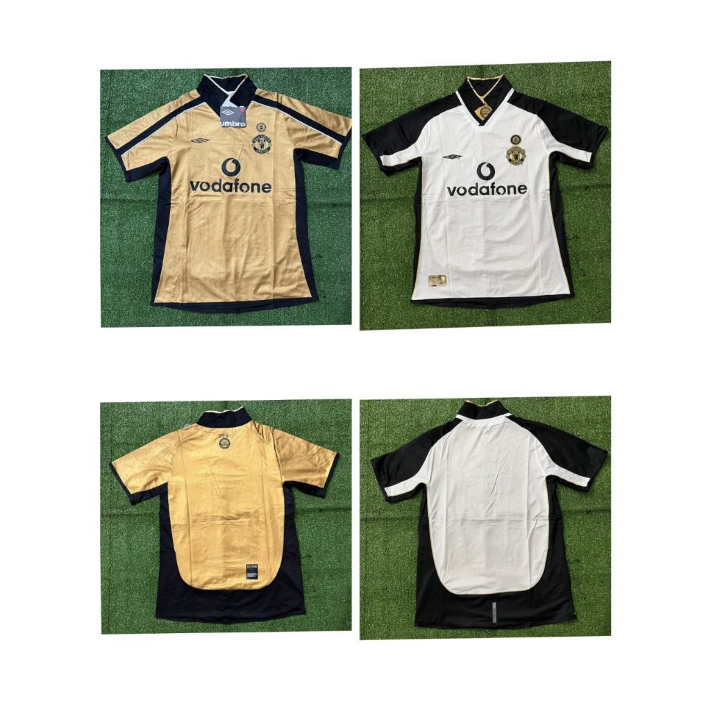 Jersey Bola Retro Manchester United MU Centenary Reversible Away 2001 / 2002 Season 01-02