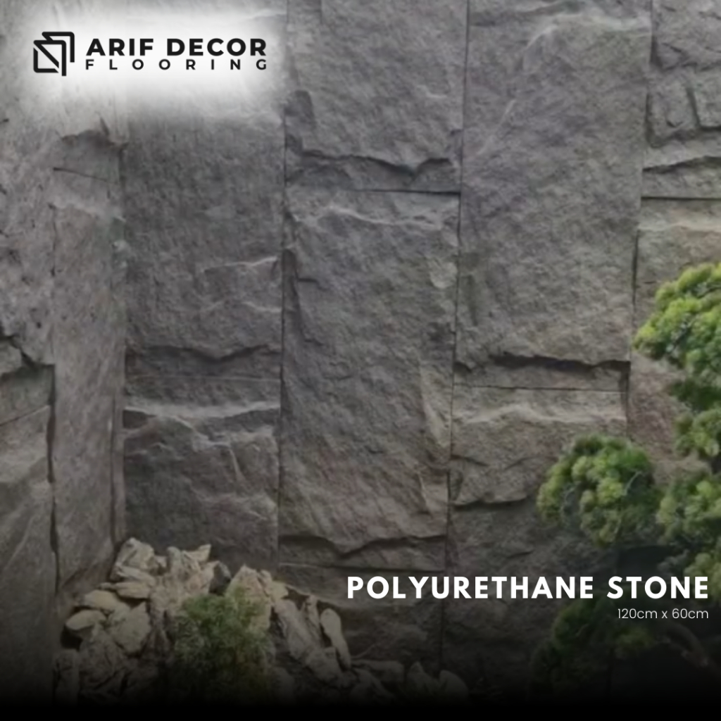 PU Stone Wall Panel 3D / Rock Wall Dekorasi Dinding Batu Alam