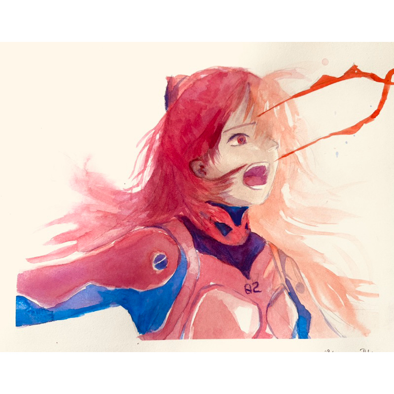 

lukisan watercolor evangelion