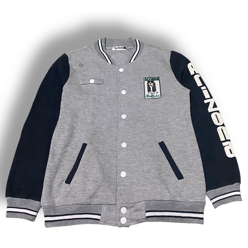 JBOOM Varsity Casual Abu Bordir| Thrift Shop Second Murah