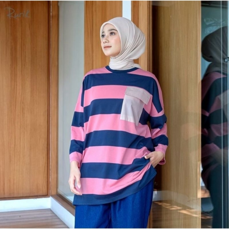 nov basic pocket rurik,atasan oversize rurik