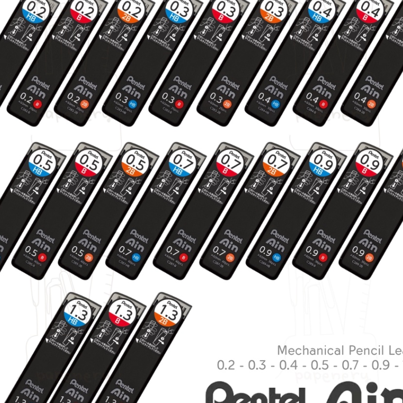 

KF7 Pentel AIN Mechanical Pencil Lead Refill 2mm 3mm 4mm 5mm 7mm 9mm 13mm Isi Pensil Mekanik Graphite Lead